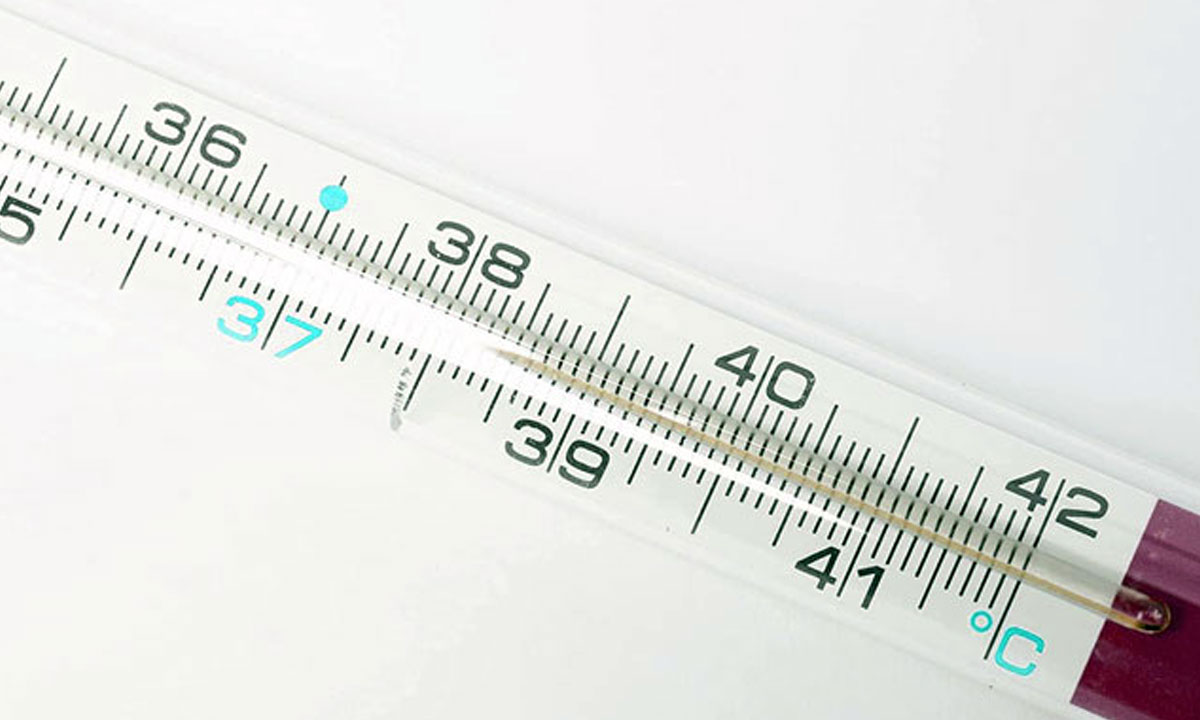 termómetro de mercurio laboratorio